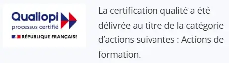 Logo Qualiopi, certification qualité délivrée à Formasio pour les actions de formation.